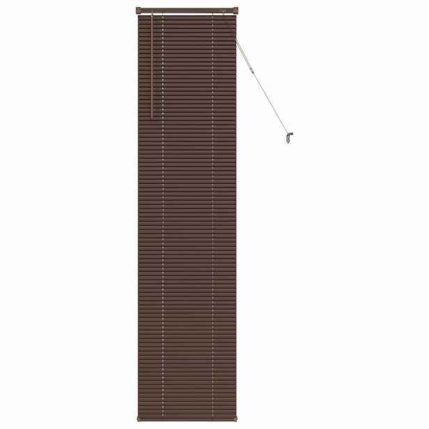 vidaXL Venet školní žaluzie Tmavě hnědá s vzorem 213 x 40 cm 25 mm PVC