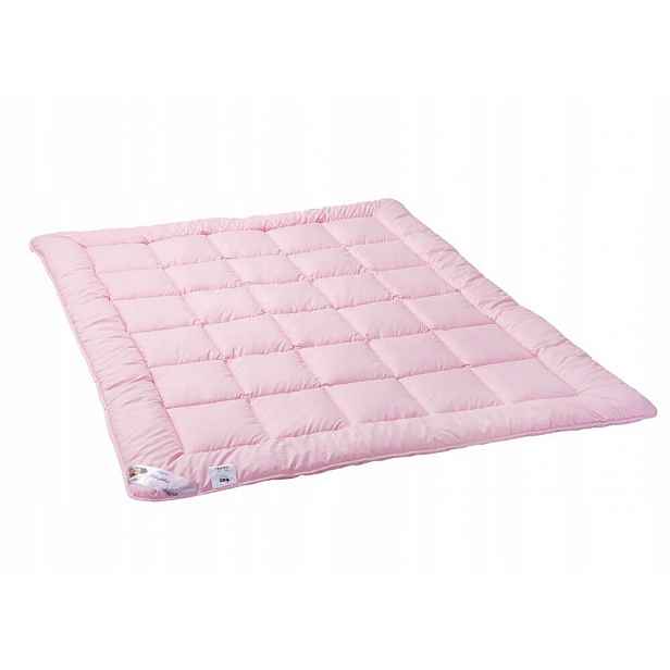Antialergická přikrývka 155x200 duo 1400 g růžová