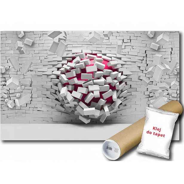 Fototapeta Cihla Koule 3D 10A V8 368x254 F3008
