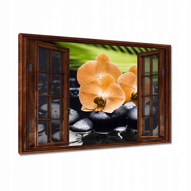 Obrazy 120x80 Oranžové orchideje
