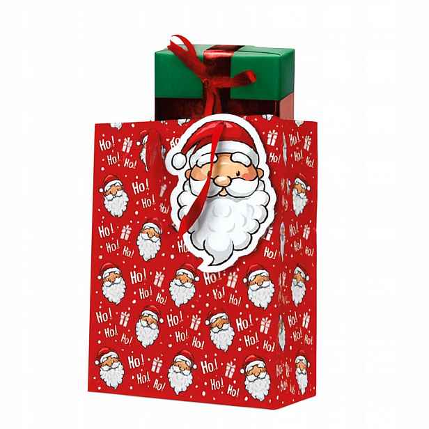 Papírová taška Paw 20×25×10 cm – Vánoční Dárková Taška Medium