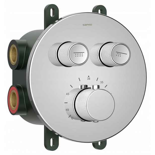 Smart Select podomítková sprchová termostatická baterie, box, 2 výstupy, ch