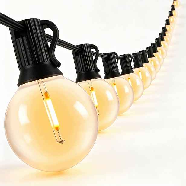 Světelné Girlandy Žárovky Ozdobné Solární Led Lampy Na Provázku 15 M