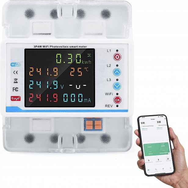 Elektroměr 3 fázový 100A LCD WiFi