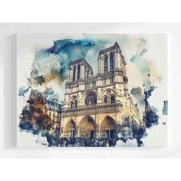 Plakát Paříž Katedrála Notre Dame Gotyk Zabytek Pohled 100x75