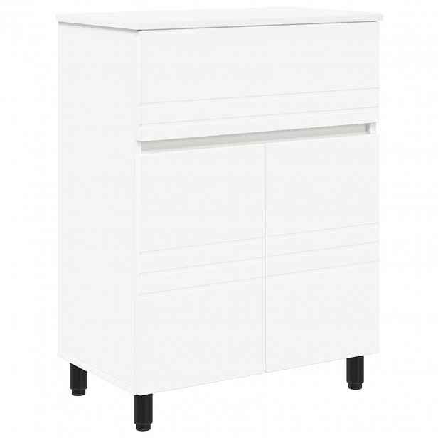 vidaXL Umývadlo do koupelny Bílá 60 x 35 x 80 cm Kompozitní dřevo