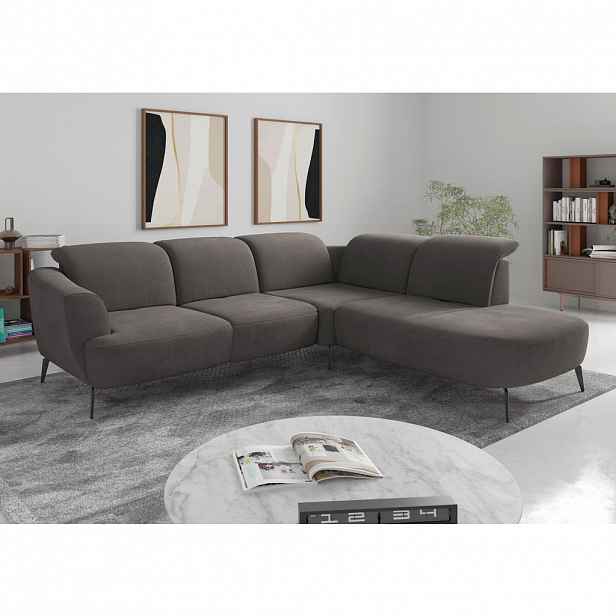 Sit & More ROHOVÁ SEDAČKA, textil, barvy grafitu