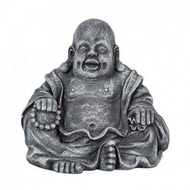 Buddha sedící LOMBOK 20-02E šedá 32cm