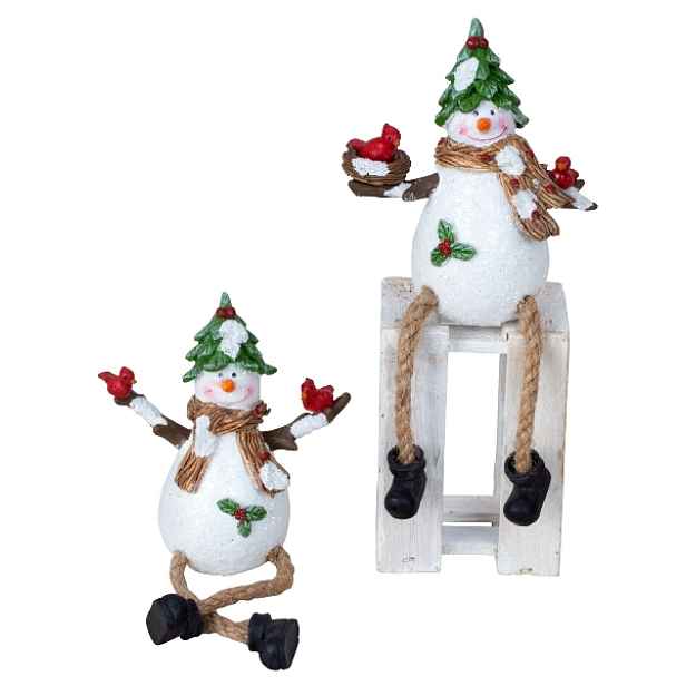 PROHOME - Sněhulák s visícíma nohama 18cm různé druhy