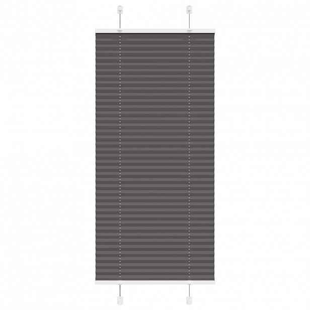 vidaXL Plisovaná roleta černá 55x150 cm Šířka látky 54,4 cm Polyester