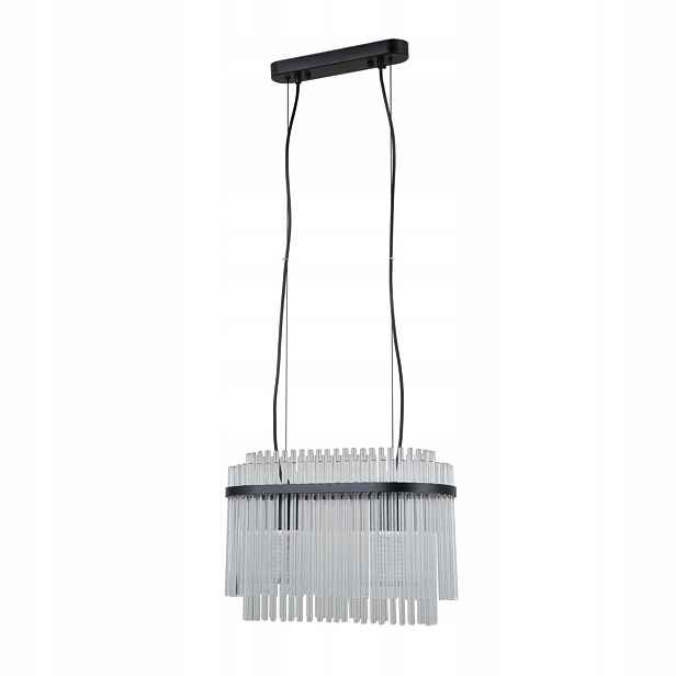 Závěsná lampa Pendel Zwis Bonte Černá Sklo 2xE27 40W Nastavitelná Italux