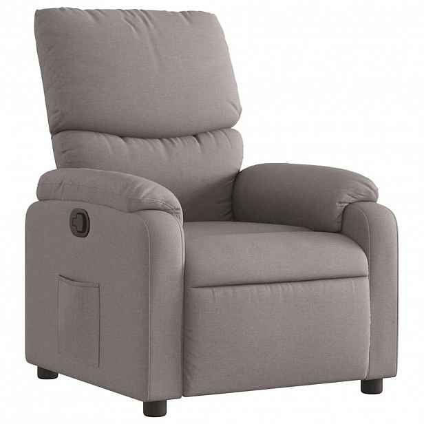 vidaXL Polohovací křeslo taupe textil