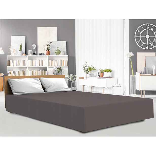 Prostěradlo jersey elastan 220x200 antracitové