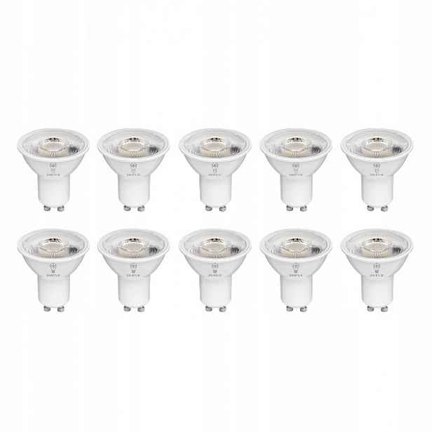 Sada 10 kusů Led žárovek GU10 9W Barva Bílá Teplá