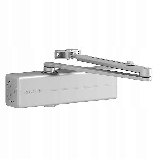 Samozavírač Assa Abloy DC200 s ramenem, stříbrný