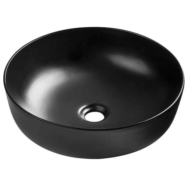Sapho RONDEA keramické umyvadlo na desku O 41cm, černá mat