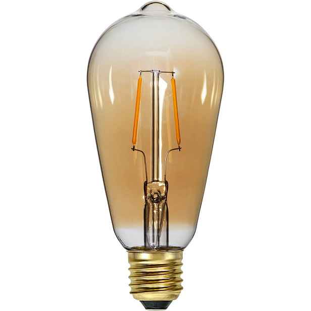 Teplá LED filamentová žárovka E27, 1 W Plain Amber – Star Trading