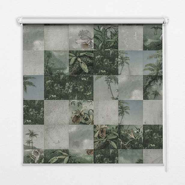 TULUP VNITŘNÍ roleta - okenní roleta - roleta - 120x140 cm - Kachlové palmy