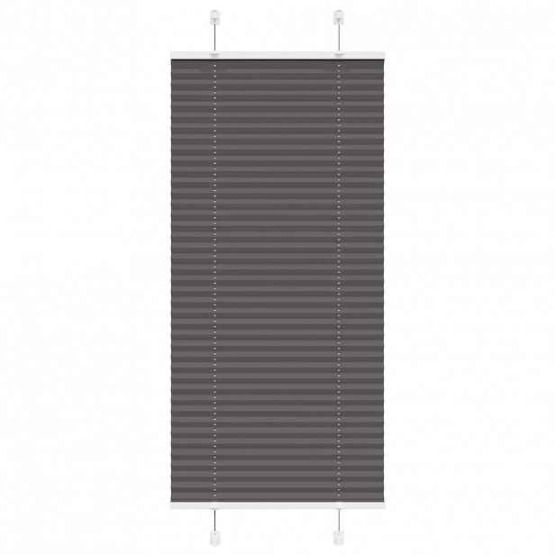 vidaXL Plisovaná roleta černá 60x150 cm Šířka látky 59,4 cm Polyester