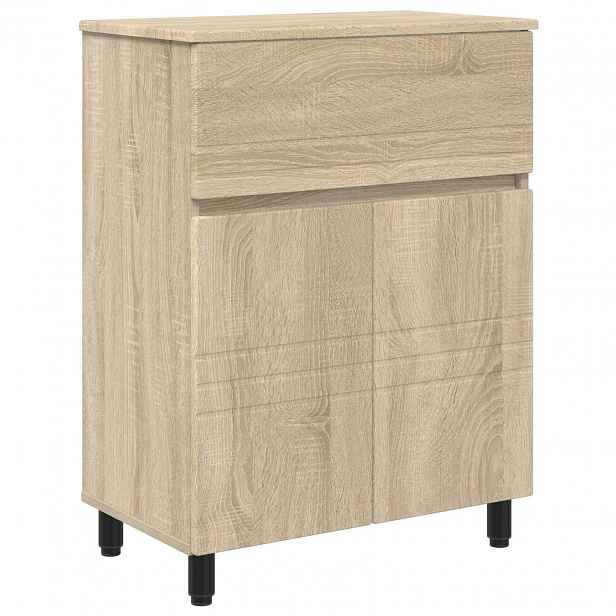 vidaXL Umývadlo do koupelny Dub sonoma 60 x 35 x 80 cm