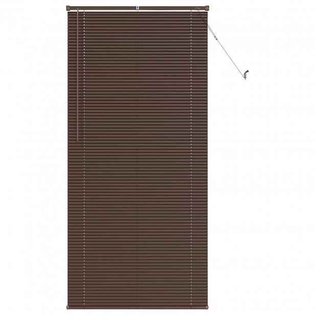 vidaXL Venet školní žaluzie Tmavě hnědá s vzorem 213 x 80 cm 25 mm PVC