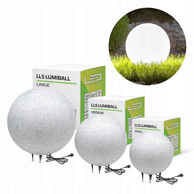 Set 3x lampy do zahrady Dekorativní koule Dekorace 25 cm, 28 cm, 38 Cm IP65