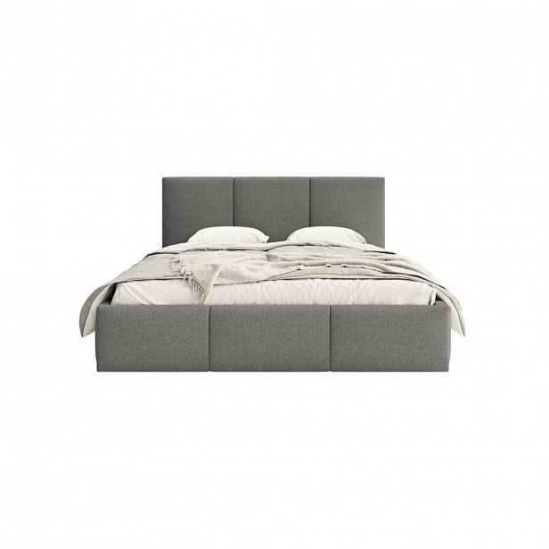 Fedve POLSTROVANÁ POSTEL FONDI SLIM 200x200 cm, Antracit