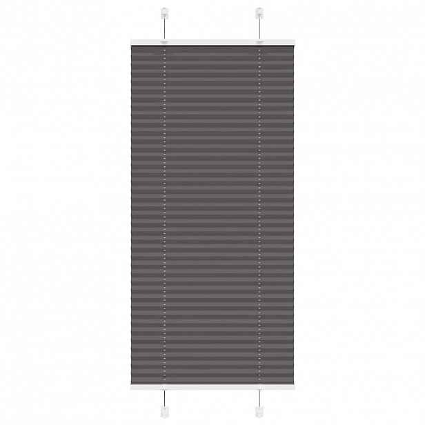 vidaXL Plisovaná roleta černá 65x150 cm Šířka látky 64,4 cm Polyester