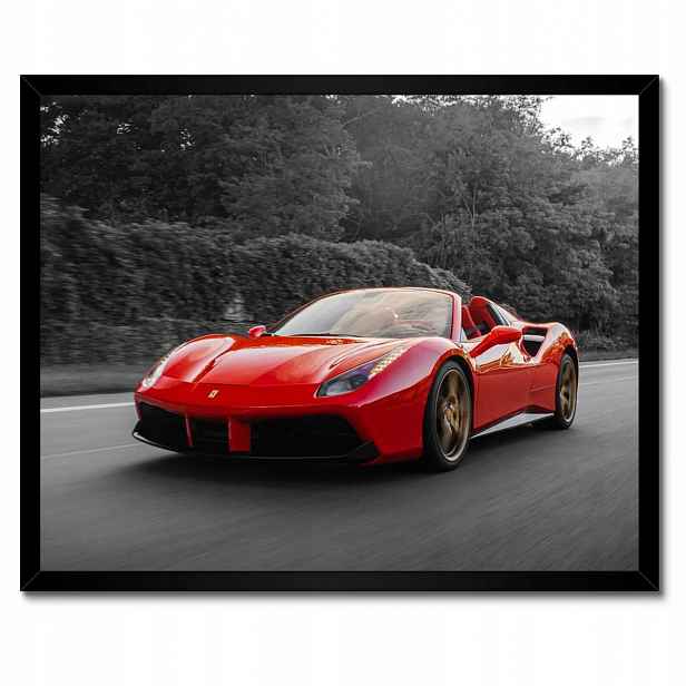 Plakáty v rámu 50x40 Červené Ferrari Fura