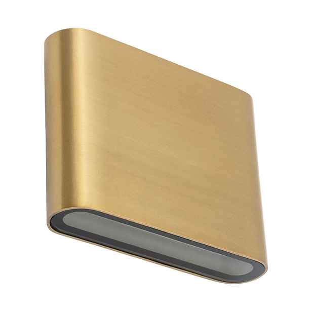 Nástěnné svítidlo Semi Led S mosaz 2x3W IP54 3000K 11 cm zahradní venkovní lampa