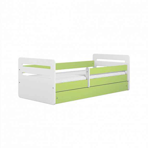 RAUMHIRSCH FURNITURE DĚTSKÁ POSTEL Tomi se zásuvkou a matrací, zelená, 90/65/164