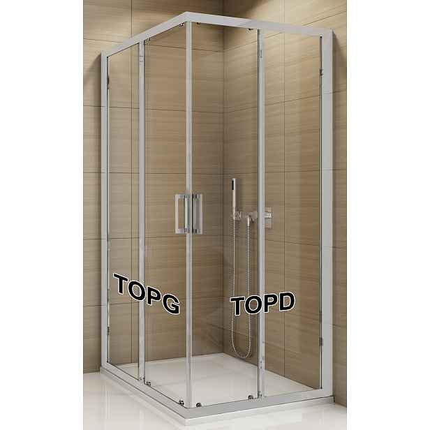SanSwiss TOPD 1000 01 07 Pravý díl sprchového koutu 100 cm, matný elox/sklo