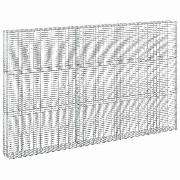 vidaXL Gabion s drátem 3,5 mm a sítem 5x2,5 cm 250x20x150 cm