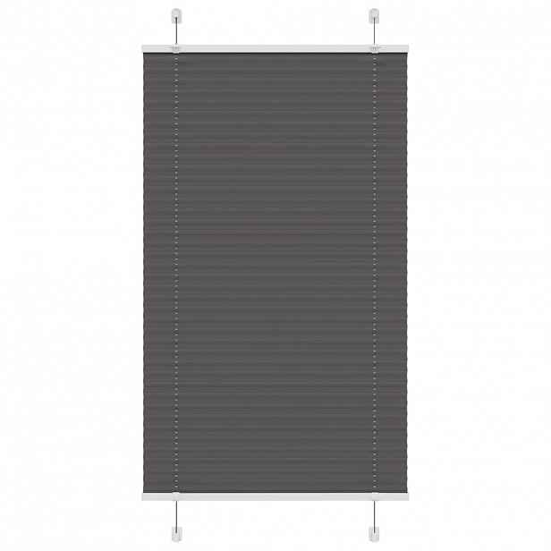 vidaXL Plisovaná roleta černá 70x150 cm Šířka látky 69,4 cm Polyester