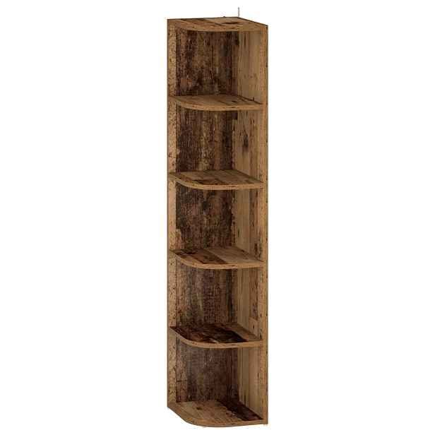 vidaXL Rohová police 5 úrovní 25 x 31 x 131 cm Kompozitní dřevo