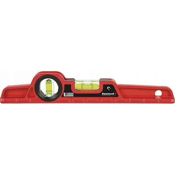 Vodováha z hliníkového odlitku 25 cm s magnetem, v pouzdře Format