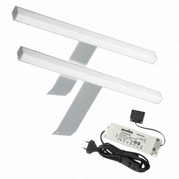 2x Led nábytková lampa nad skříňku zrcadlo osvětlení pracovní desky 3W Brita