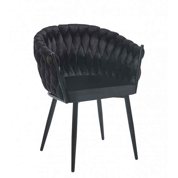 Designová čalouněná židle ZYPHIRA - černá
