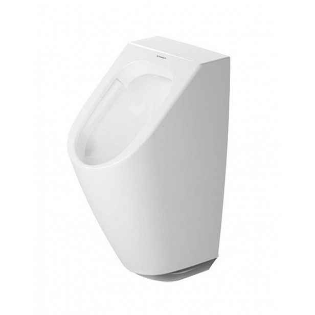 Duravit ME by Starck - Elektronický pisoár, zadní přívod vody, síťové napájení, Rimless, DuraShield, bílá 280931AA93