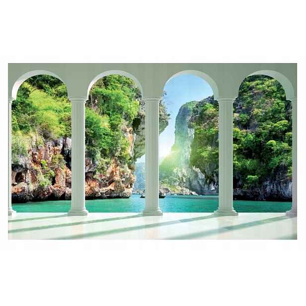 Fototapeta Vodopád pohled z terasy Fliz 3D 416x254