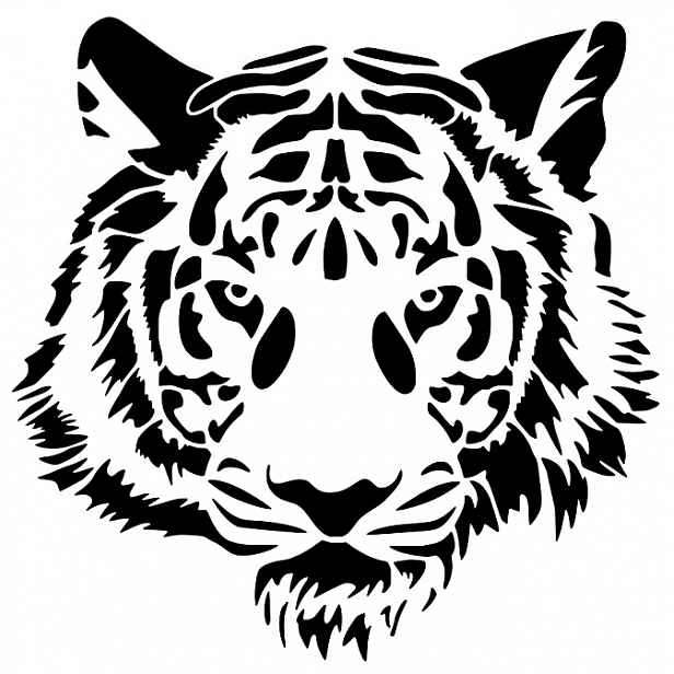 Šablona Na Ozdobné Omítky LuxBud Tiger 1 62x62 cm Moderní