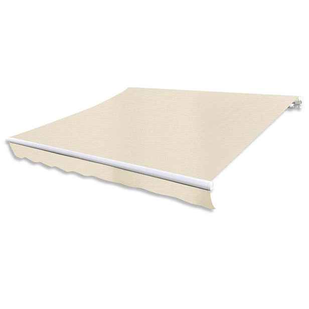 vidaXL Ručně ovládaná markýza 3 x 2,5 m Krémová 100% polyester
