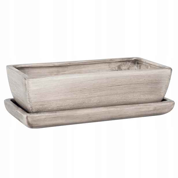 Keramická kaktusovačka 27 cm květináč, beton eco