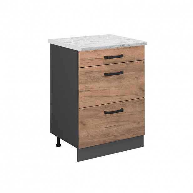 Vicco SPODNÍ SKŘÍŇKA KUCHYŇSKÉ LINKY R-Line Zlatý mocný dub 60 cm PD Mramor