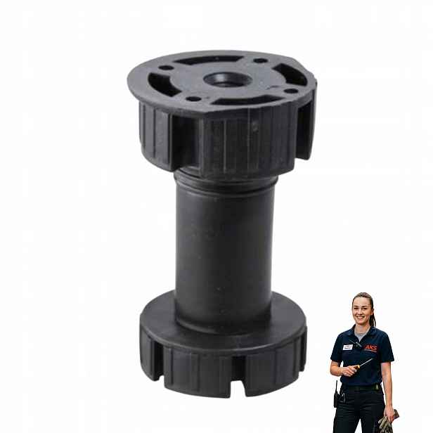 Kuchyňská nábytková noha 150 mm/černá Set 100 nožiček 50 klipů