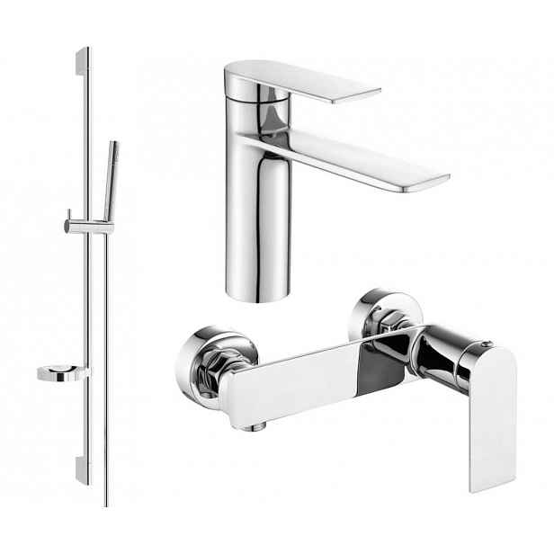 MEXEN - Zero SET umyvadlová + sprchová baterie s příslušenstvím DS70, chrom 71104DS70-00