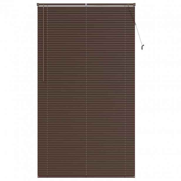 vidaXL Venet školní žaluzie Tmavě hnědá s vzorem 213 x 120 cm 25 mm