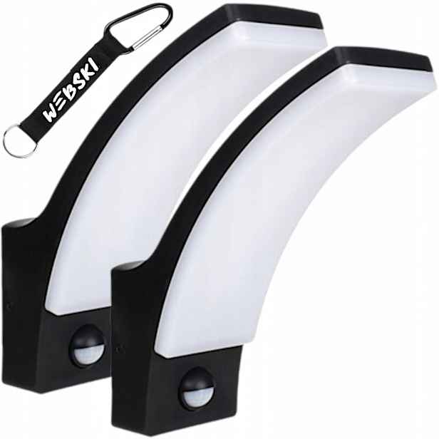 2x Led venkovní nástěnné svítidlo Fasádní lampa se senzorem pohybu soumraku
