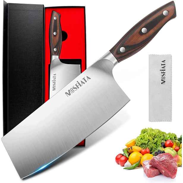 Nůž Mosfiata čínský 20 cm nerezová ocel 5Cr15 na maso