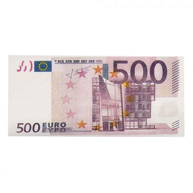 Papírové ubrousky 500 eur - 16*8*2 cm Clayre & Eef